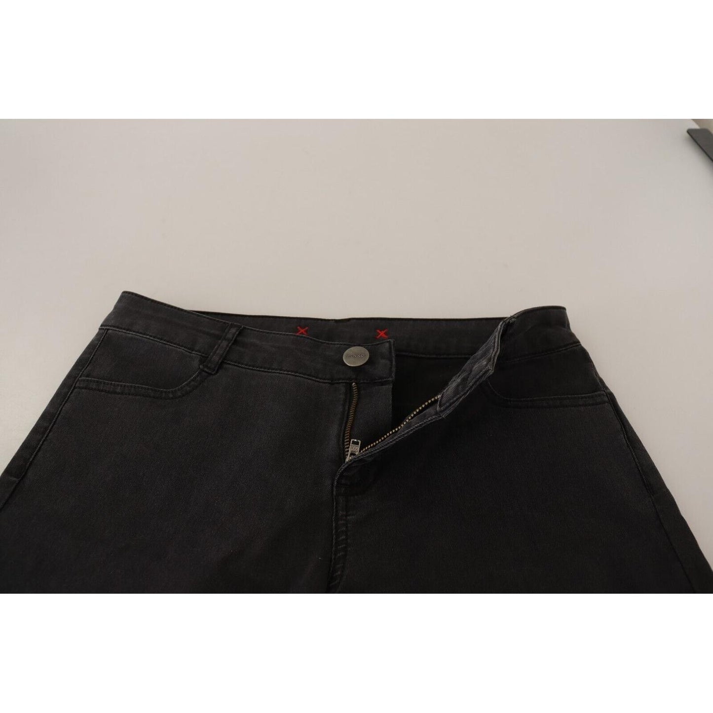 PINKO Black Cotton Stretch Skinny Mid Waist Women Denim Jeans Jeans & Pants
