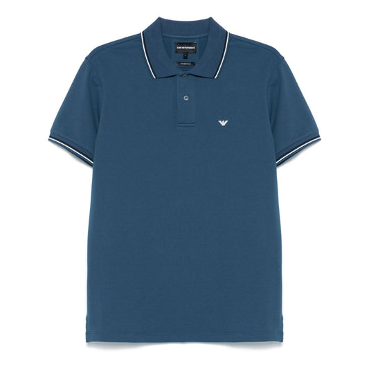 Emporio Armani embroidered logo polo shirt Topwear