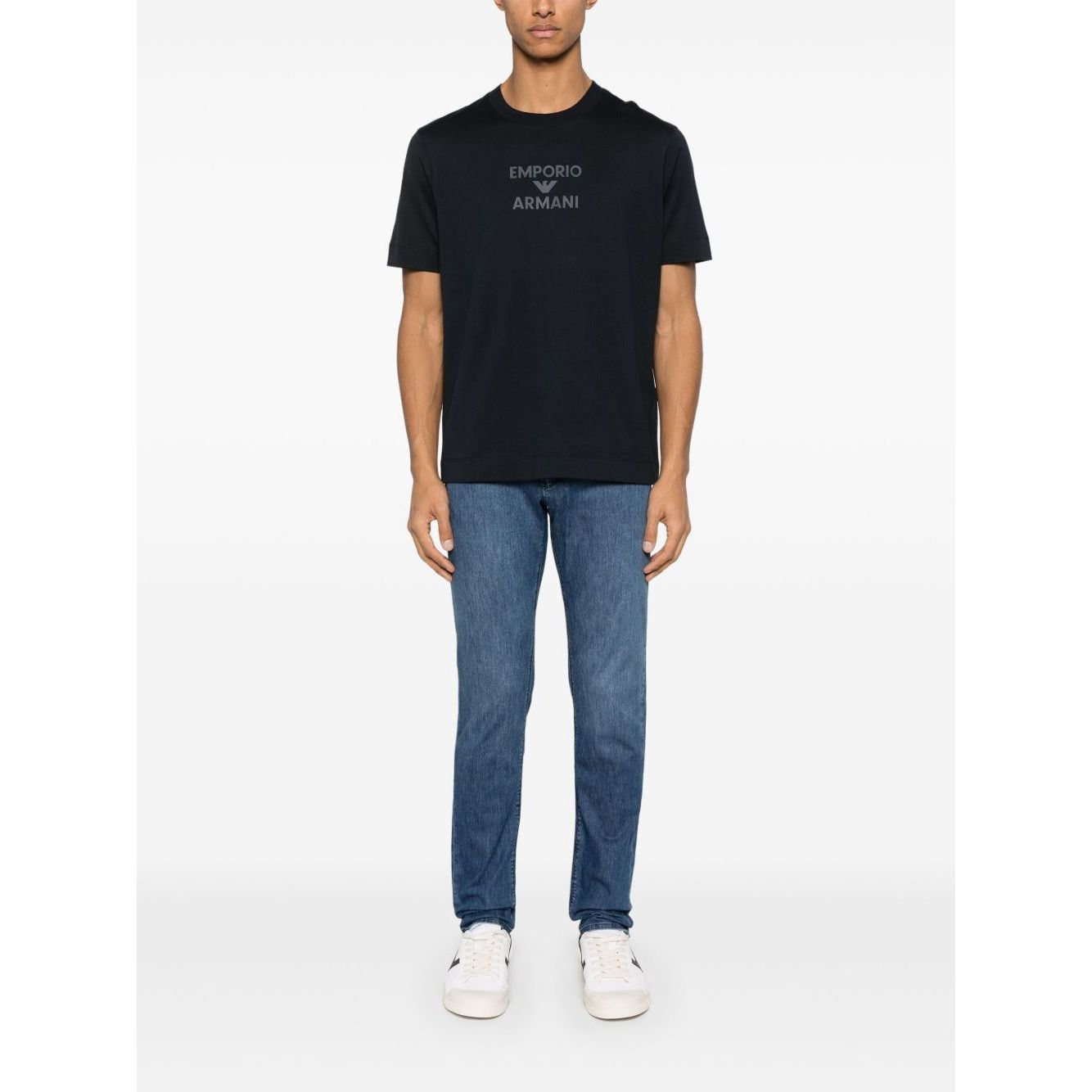 Emporio Armani Jersey T-shirt with rubberised logo