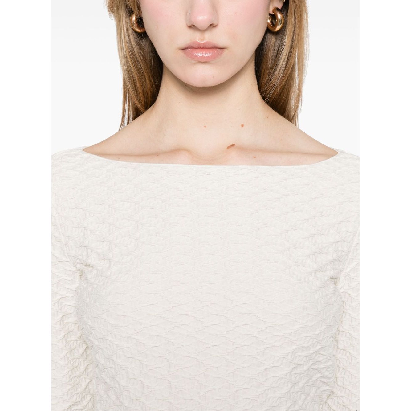 Emporio Armani Jacquard boat-neck top