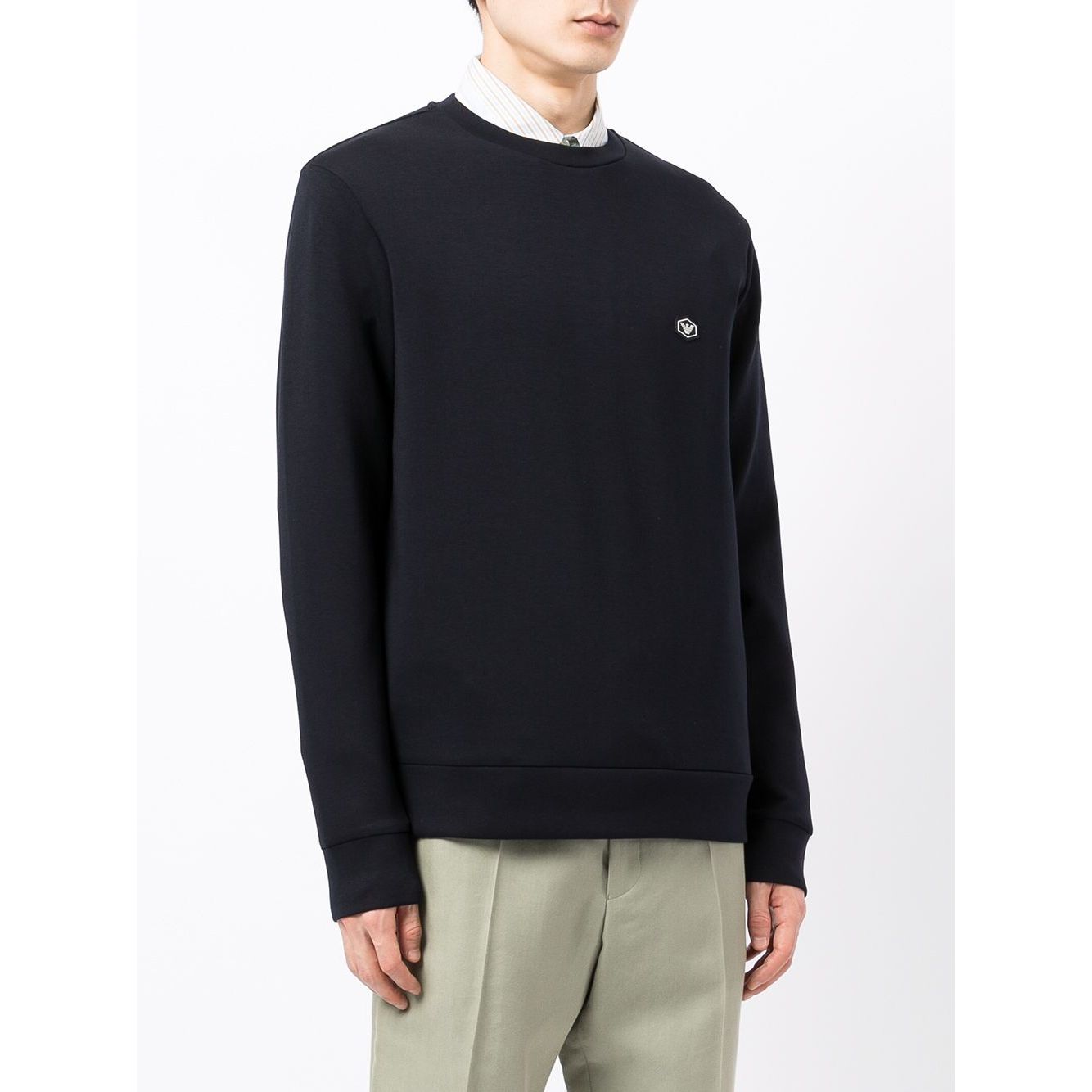 Emporio Armani Sweaters Blue Topwear
