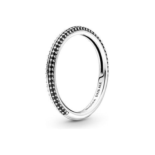 PANDORA JEWELS Mod. ME COLLECTION BLACK PAVE - RING - Size 54 Ring