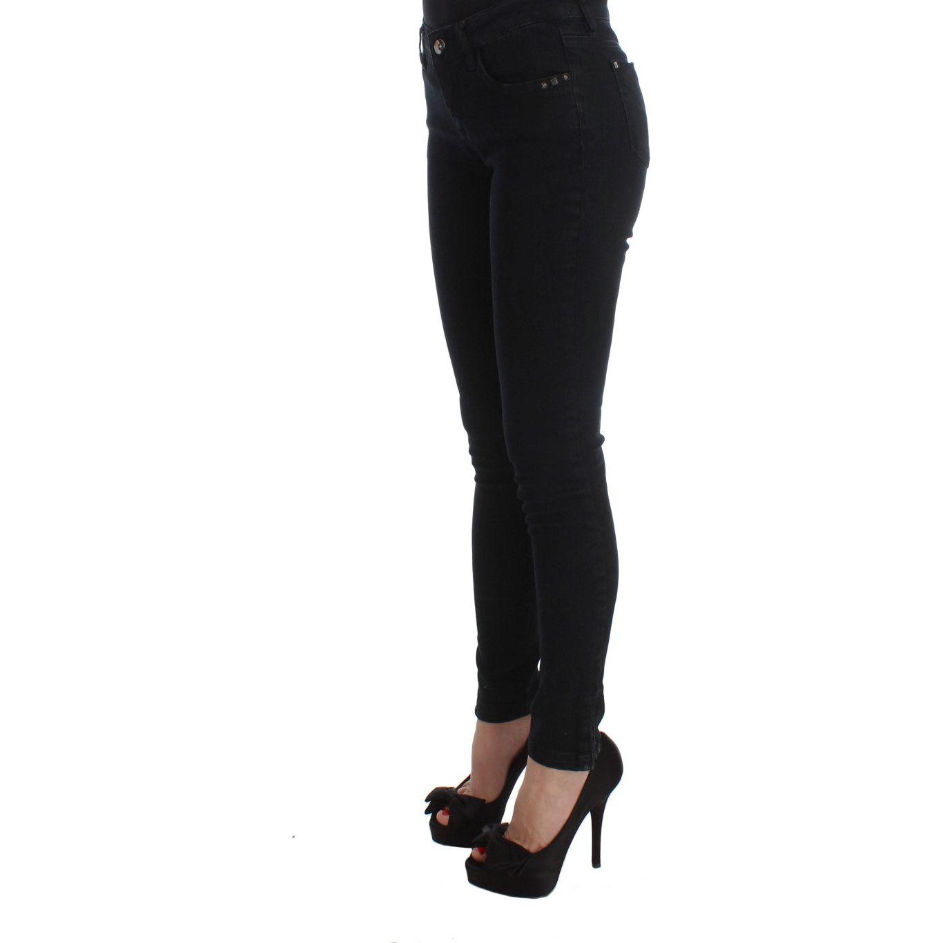 Costume National Black Cotton Slim Fit Denim Jeans Jeans & Pants