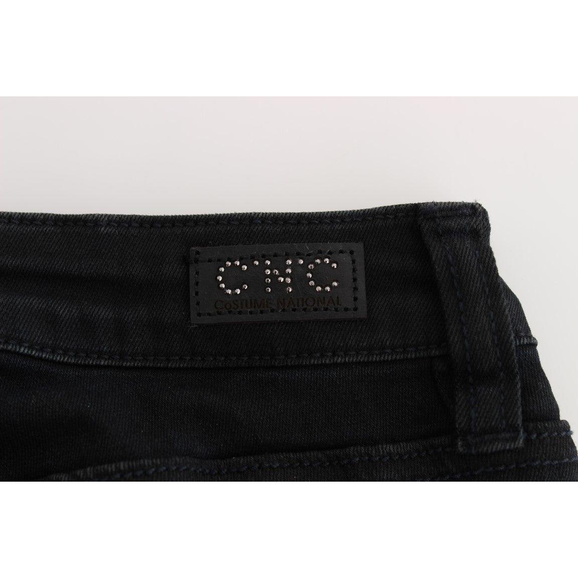 Costume National Black Cotton Slim Fit Denim Jeans Jeans & Pants