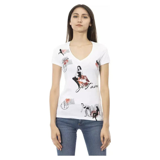 Trussardi Action White Cotton Women T-Shirt