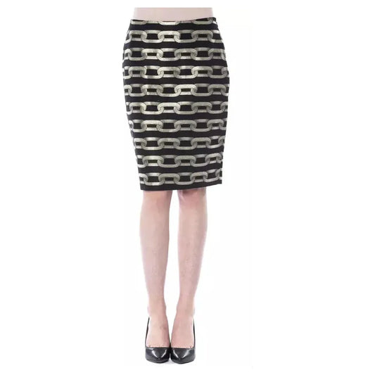 BYBLOS Black Viscose Women Skirt WOMAN SKIRTS