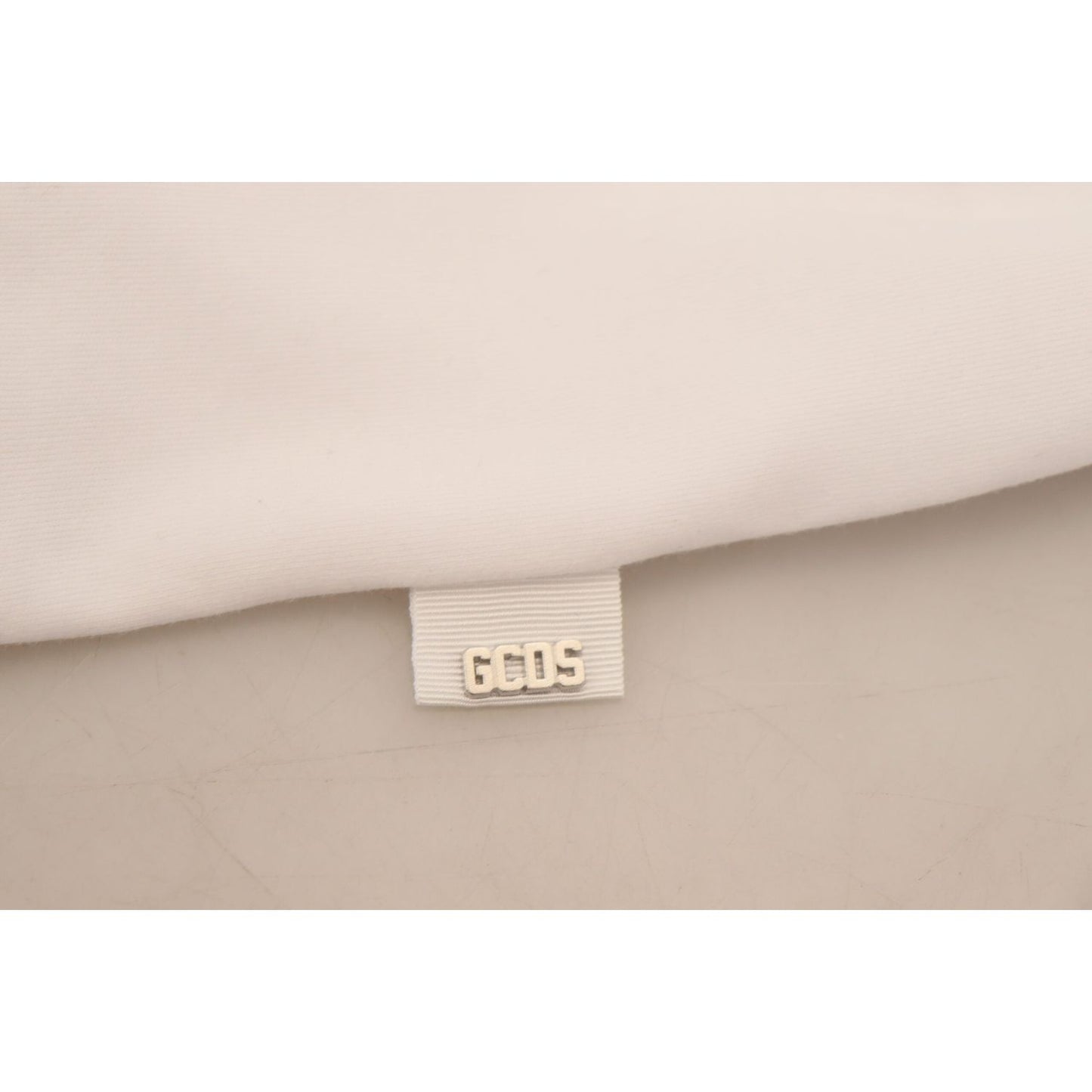 GCDS White Logo Print Cotton Short Sleeves T-shirt