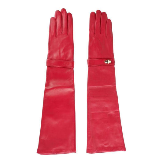 Cavalli Class Red Lambskin Women Glove