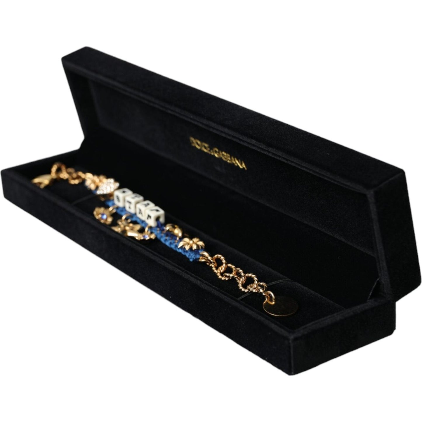 Dolce & Gabbana Gold Tone Brass Chain Star Fashion Bracelet Bracelet