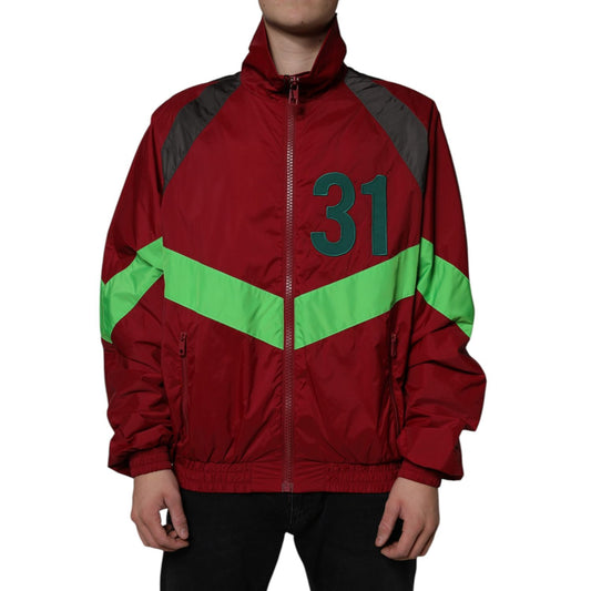 Dolce & Gabbana Multicolor Nylon Full Zip Windbreaker Jacket
