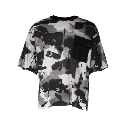 Dolce & Gabbana Multicolor Camouflage Cotton Crewneck T-shirt