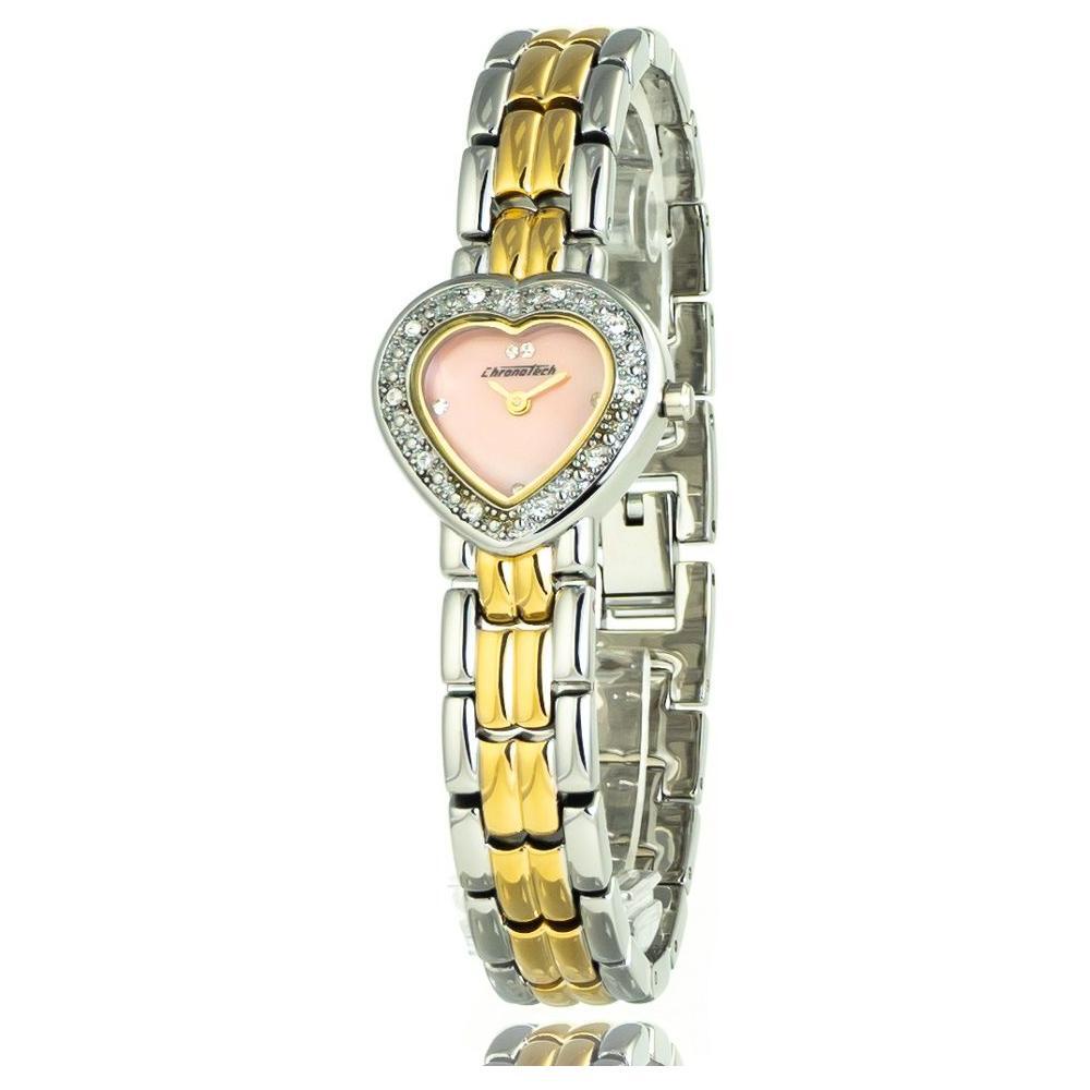 Chronotech Silver Stainless Steel Watch