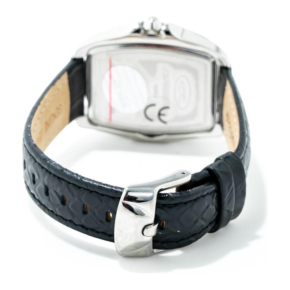 Chronotech Black Leather Watch