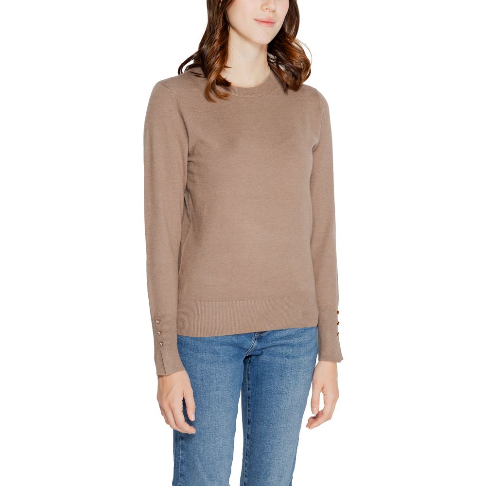 Jacqueline De Yong Beige Viscose Sweatshirt