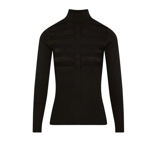 Morgan De Toi Black Viscose Turtleneck