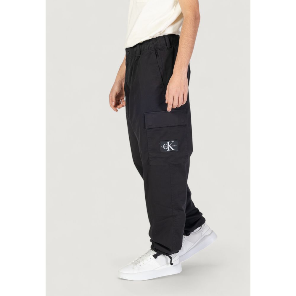 Calvin Klein Jeans Black Recycled Cotton Cargo Pants