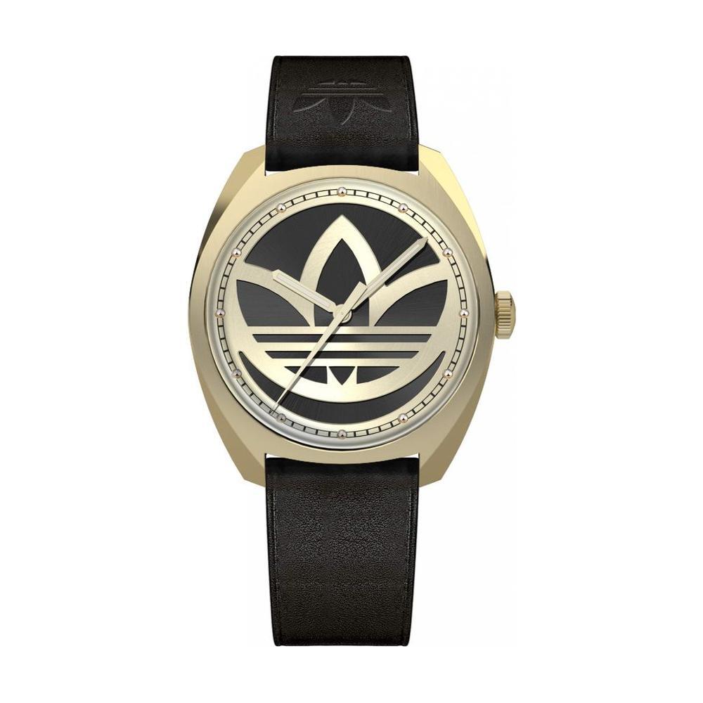 Adidas Black Leather Watch