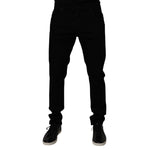 Dolce & Gabbana Black Cotton Stretch Slim Fit Men Denim Jeans