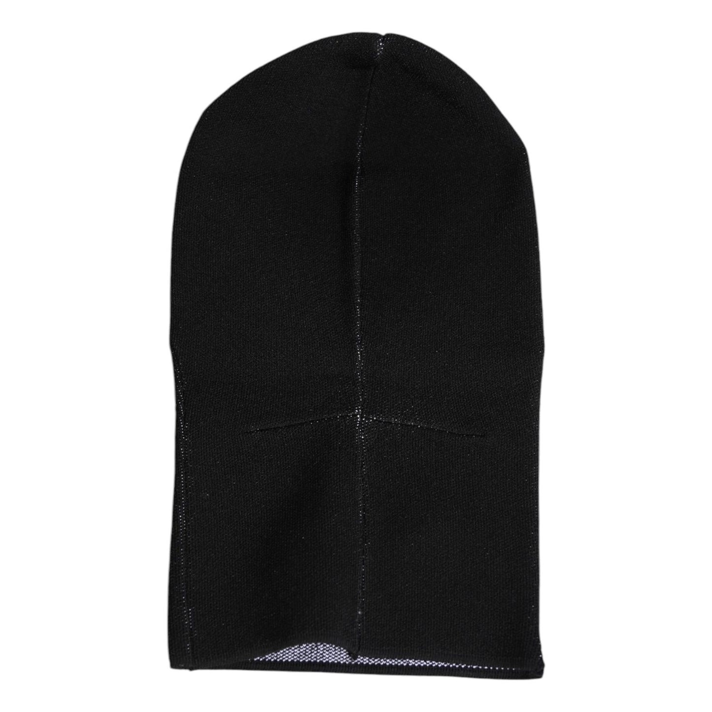 Dolce & Gabbana Black Cashmere Knitted Ski Mask Balaclava Hat