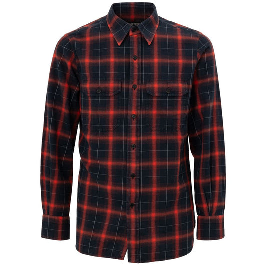 Tom Ford Bicolor Linen Pattern Shirt