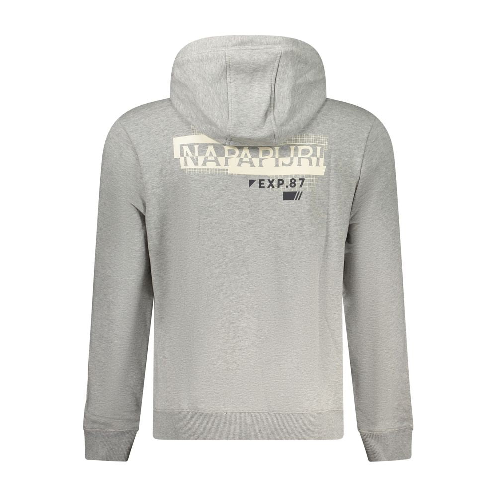 Napapijri Gray Cotton Sweatshirt Napapijri