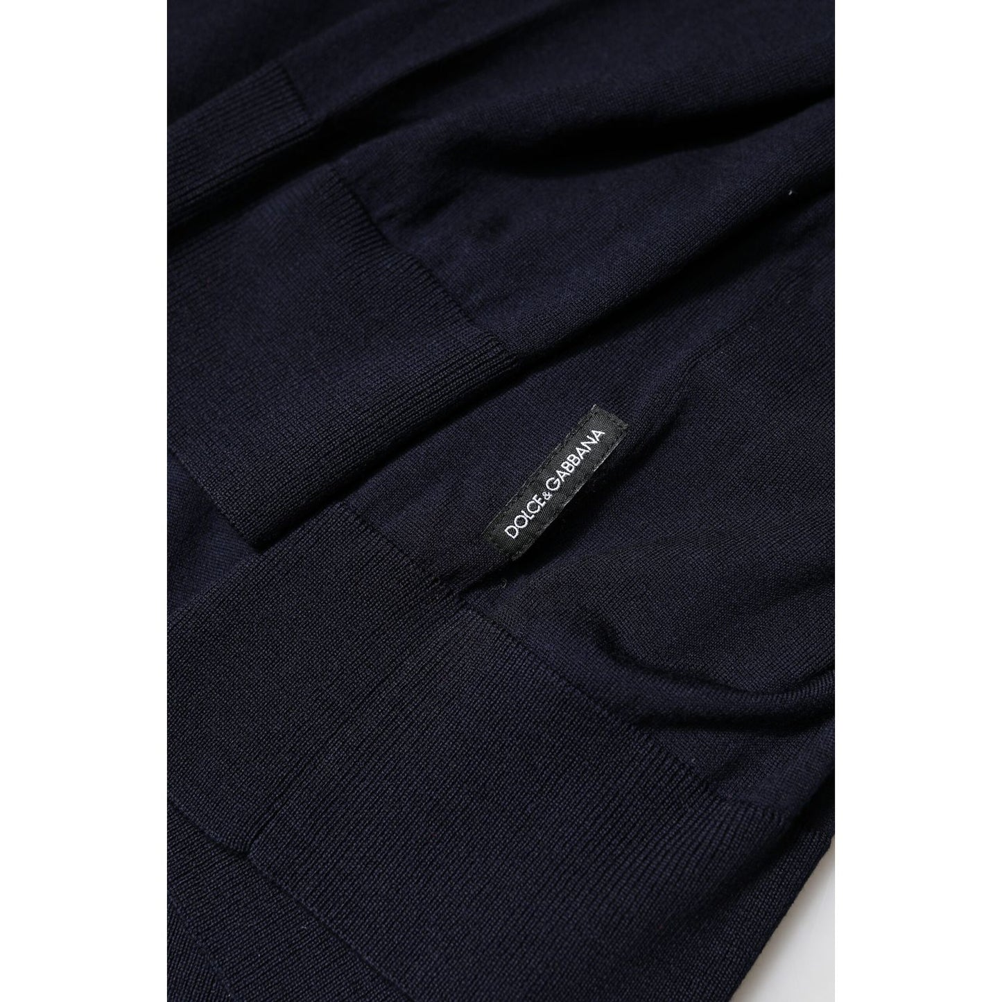 Dolce & Gabbana Blue Long Sleeve Turtleneck Pullover Sweater