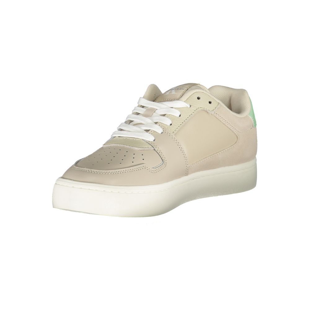 Calvin Klein Beige Polyester Athletic Sneakers