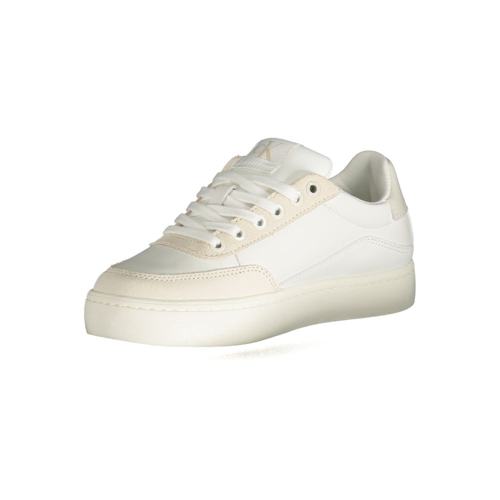 Calvin Klein White Polyester Athletic Sneakers