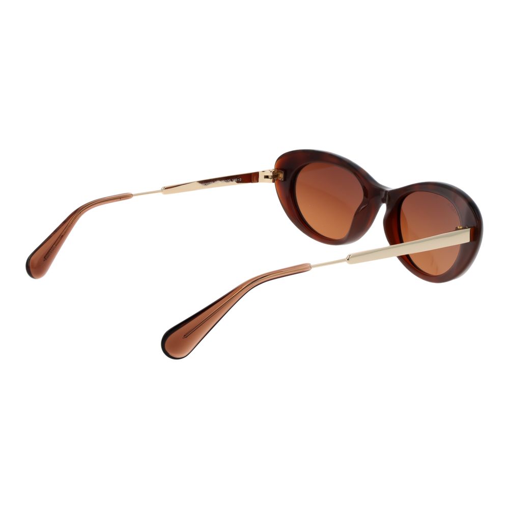 Max & Co Brown Stainless Steel Sunglasses with gradient lenses and full-rim oval frame.