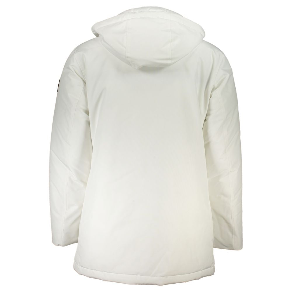 Hugo Boss White Elastane Coat Hugo Boss