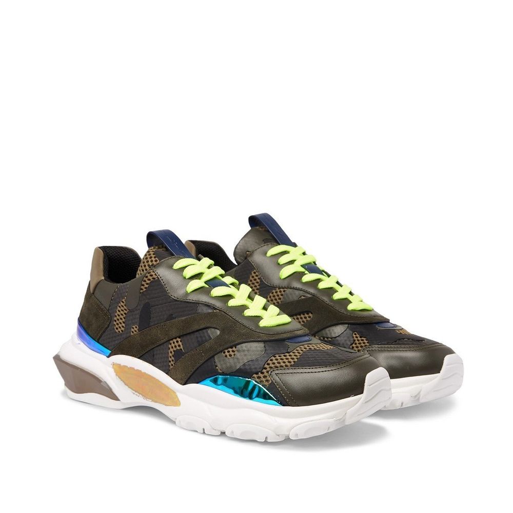 Valentino Garavani Green Fabric Athletic Sneakers