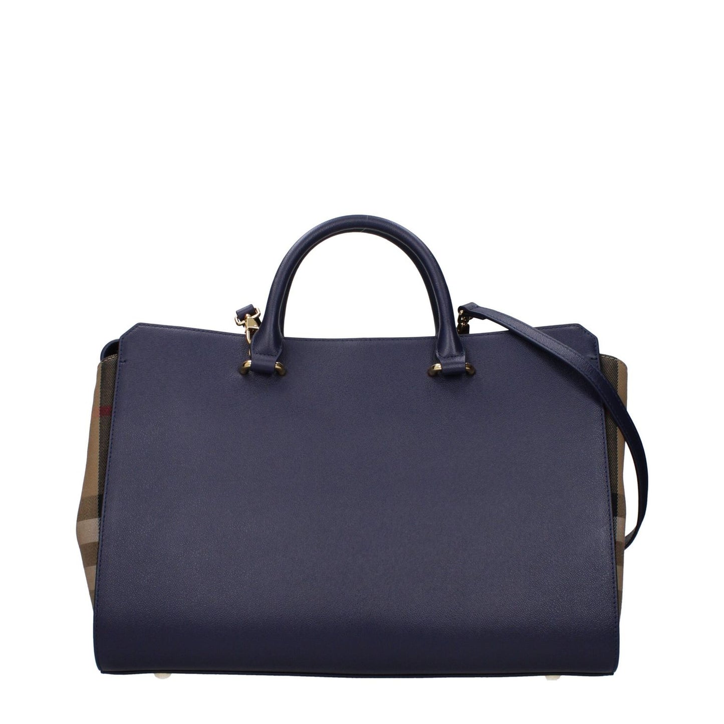 Burberry Blue Leather Handbag with adjustable, removable shoulder strap and front logo design, code F83130.