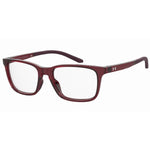 Under Armour Transparent Resin Frames for women with clear lenses and maroon frames, model UA5055YKZF417, size 54/17/140 mm