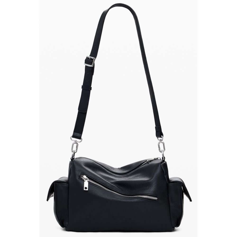 Desigual Black Polyethylene Women Handbag with adjustable strap and multiple pockets for versatile fashion-forward style.