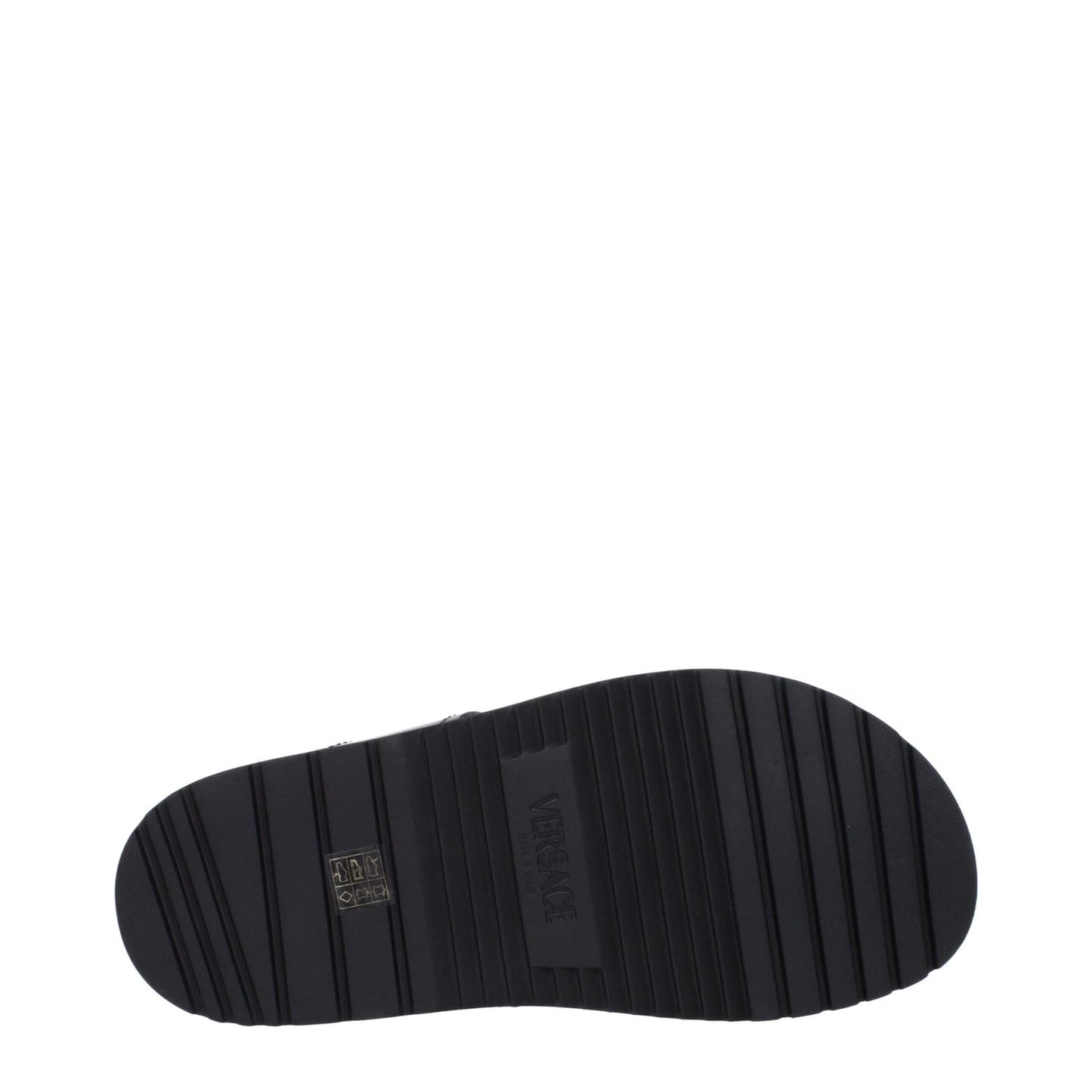 Versace Black Leather Sandals