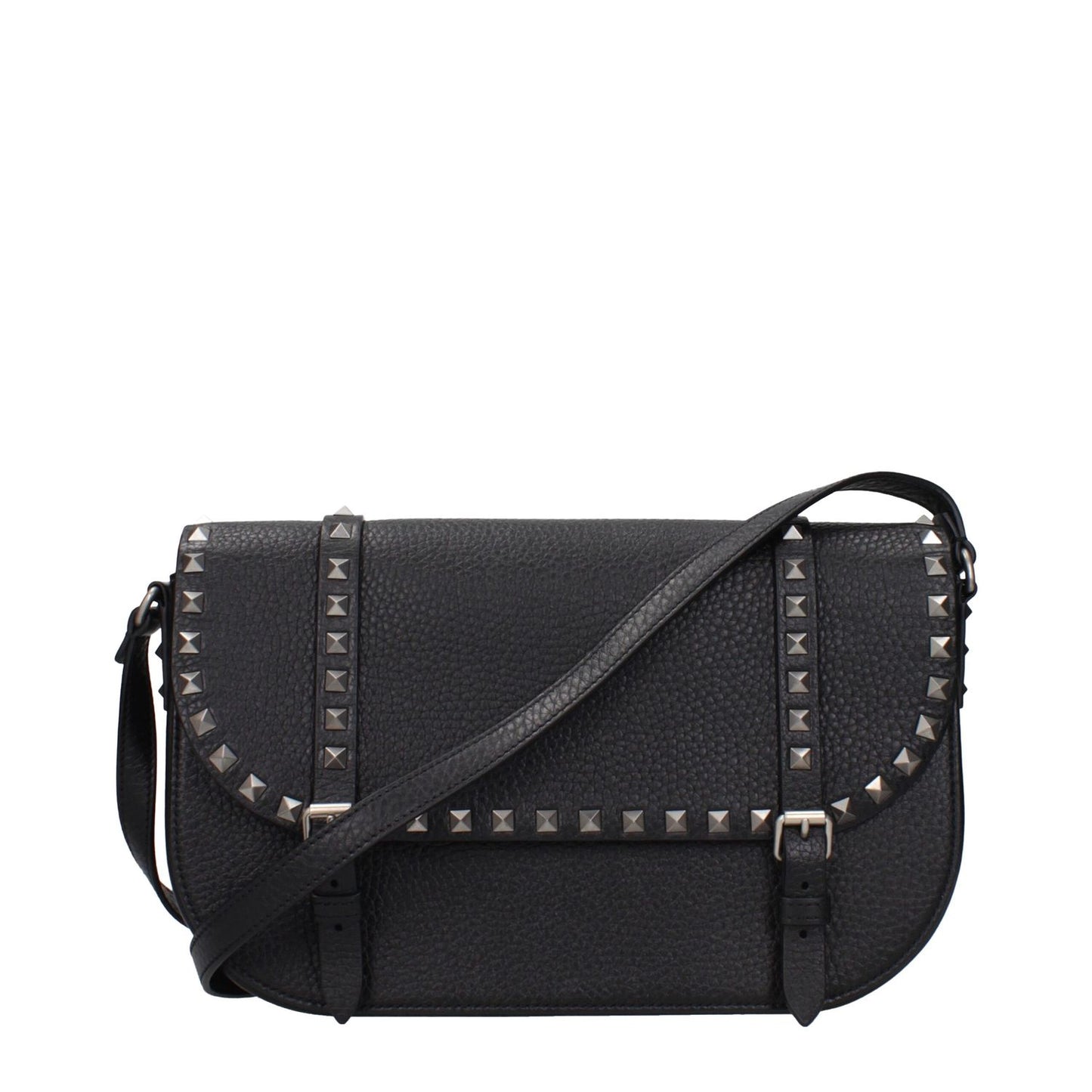 Valentino Garavani Black Leather Crossbody Large Bag