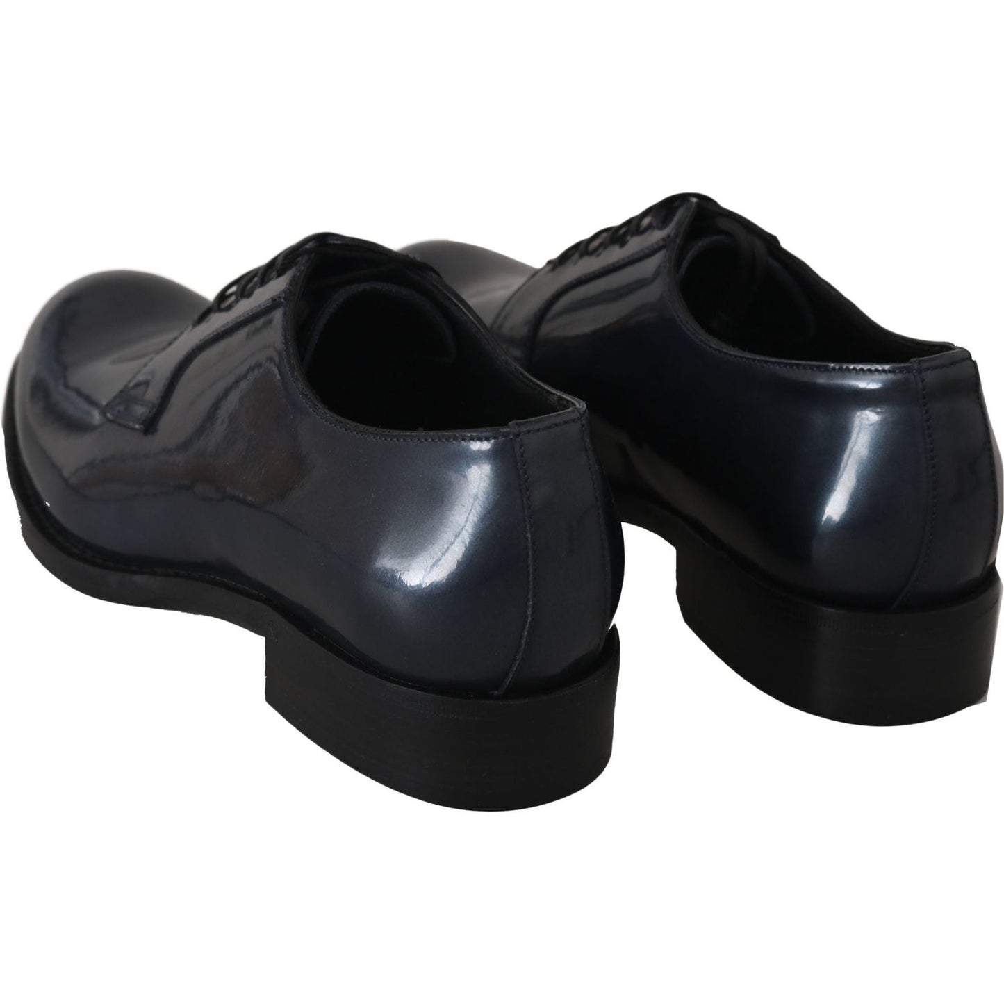 Dolce & Gabbana Blue Leather Derby Dress Formal Shoes
