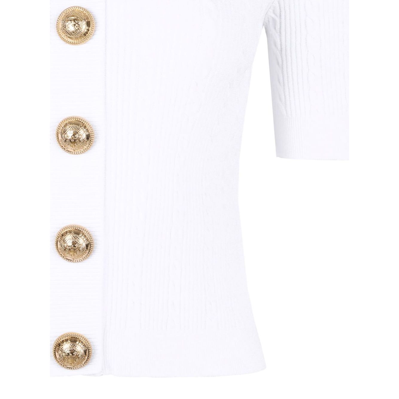 Balmain Ribbed buttoned top