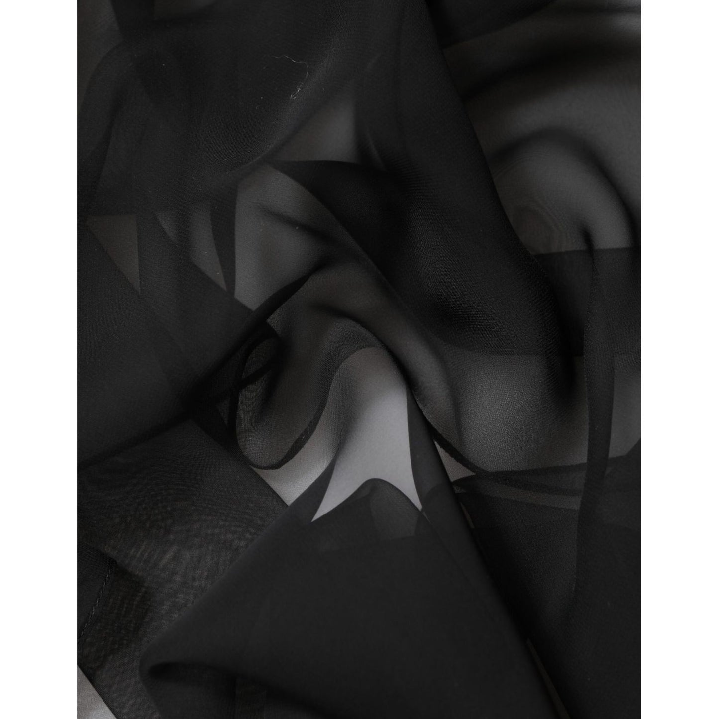 Dolce & Gabbana Black See Through Silk Chiffon Lace Blouse Top Dolce & Gabbana