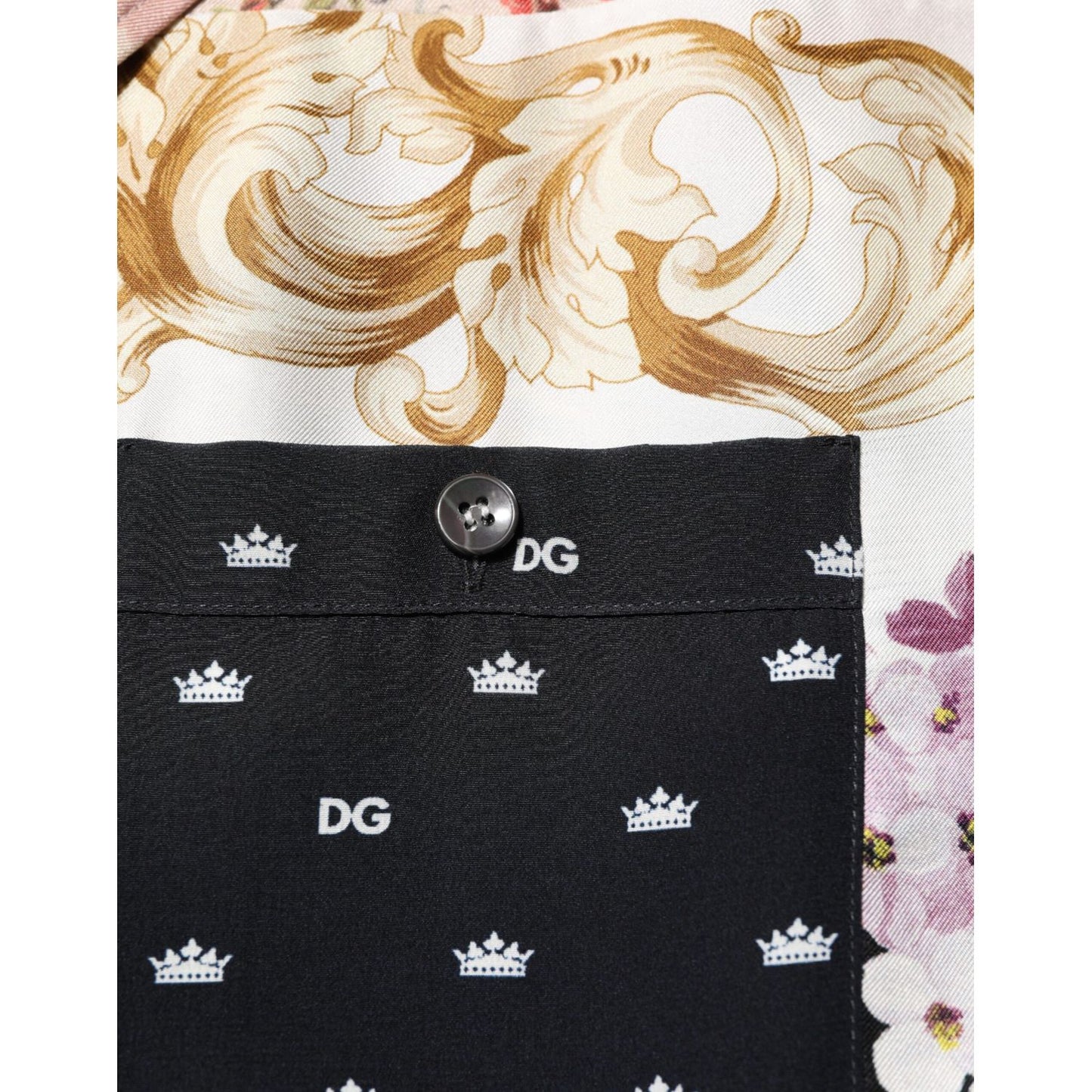 Dolce & Gabbana Multicolor Printed Button Down Casual Shirt