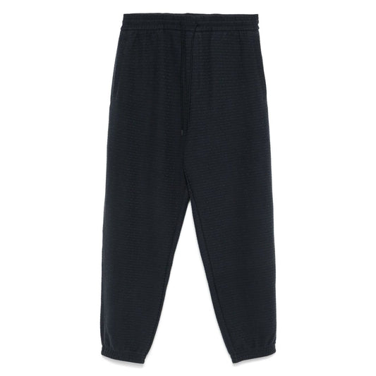 Emporio Armani ASV Lyocell blend jersey joggers with all-over lettering Trousers