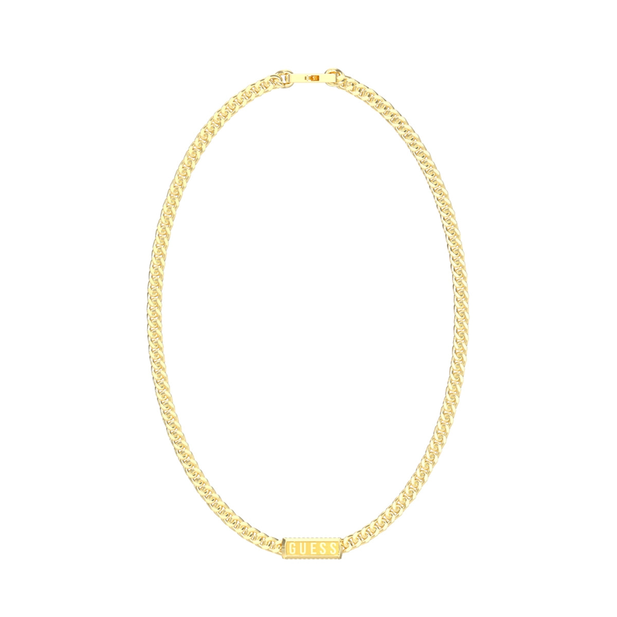 GUESS JEWELS JEWELRY Mod. JUMN05014JWYGT-U gold necklace featuring a sleek chain design.