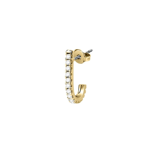 Gold hoop earring with diamonds from LA PETITE STORY JEWELRY Mod. LPS02ARQ148