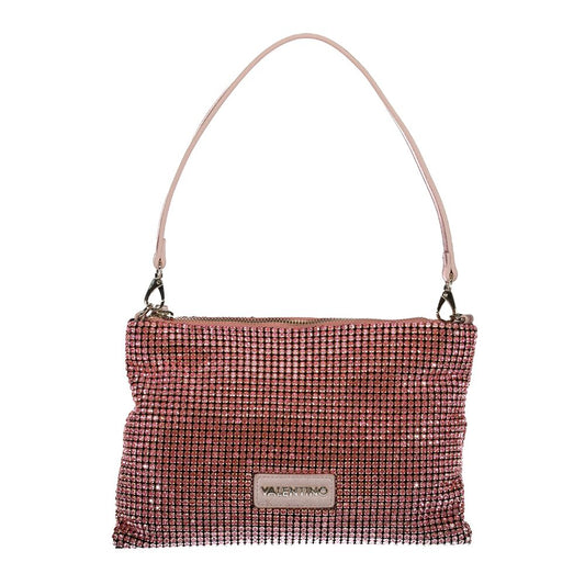 Mario Valentino Pink Polyester Women Handbag with removable shoulder strap, featuring chic design and versatile styling options.