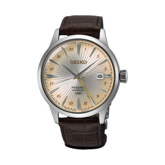 SEIKO PRESAGE Mod. COCKTAIL AUTOMATIC - LEATHER, CREAM WATCHES