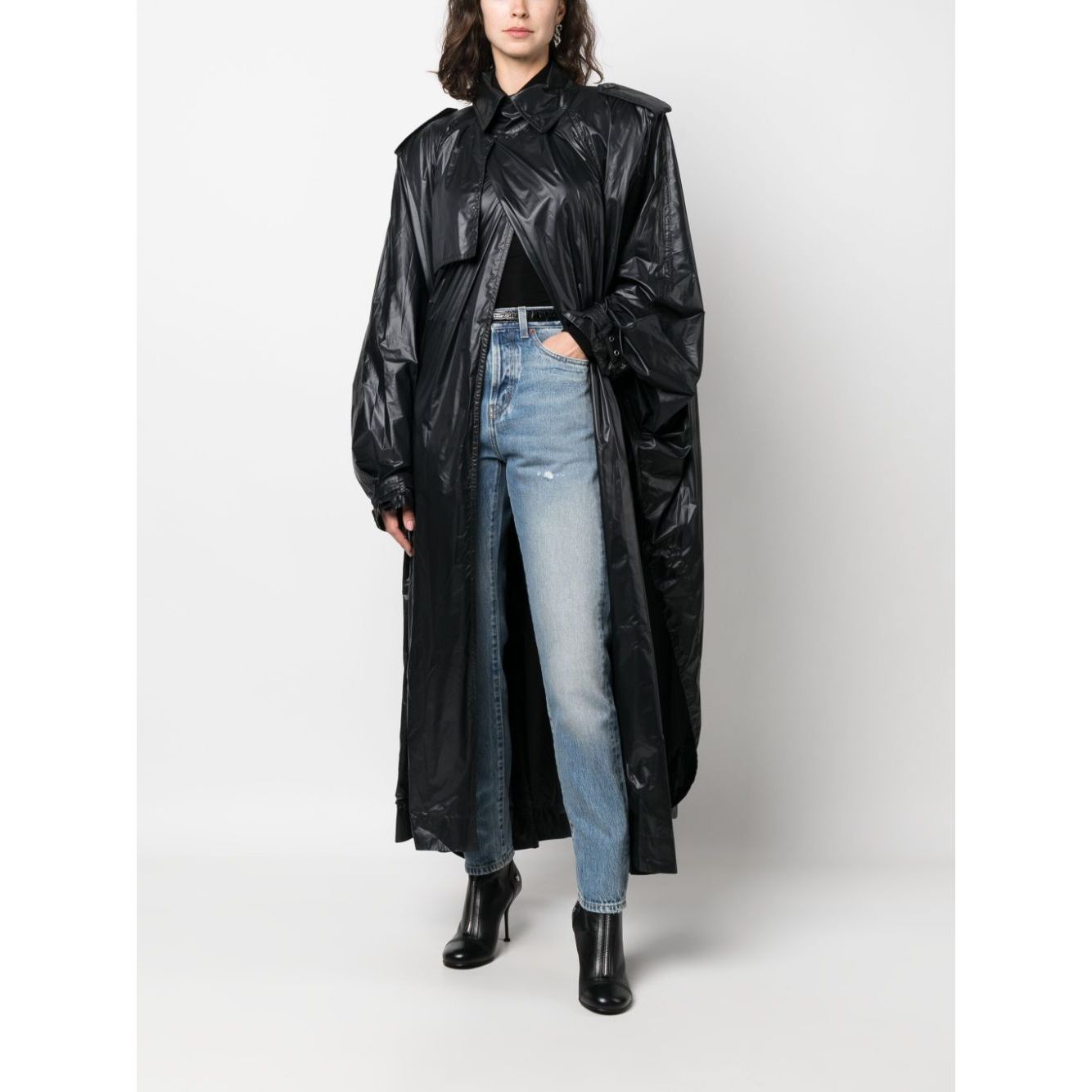Saint Laurent shoulder-pad Oversized Trench Coat