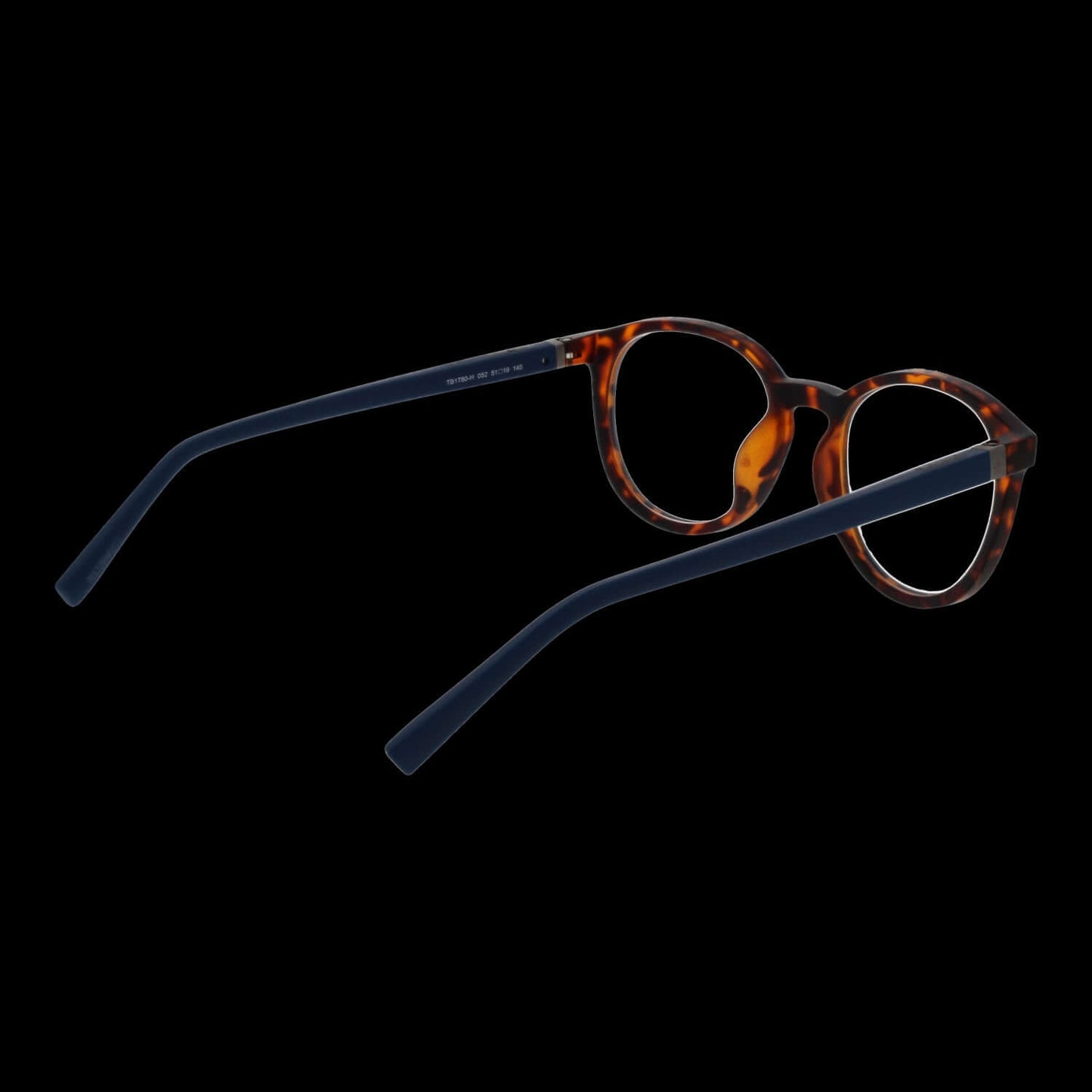 TIMBERLAND MOD. TB1780-H 51052 tortoiseshell eyeglasses for gents with round frames on black background