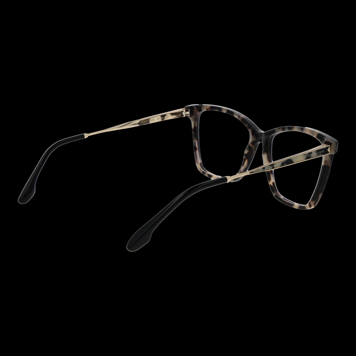VICTORIA BECKHAM MOD. VB2647 54062 stylish eyeglasses for women with tortoiseshell frame on black background