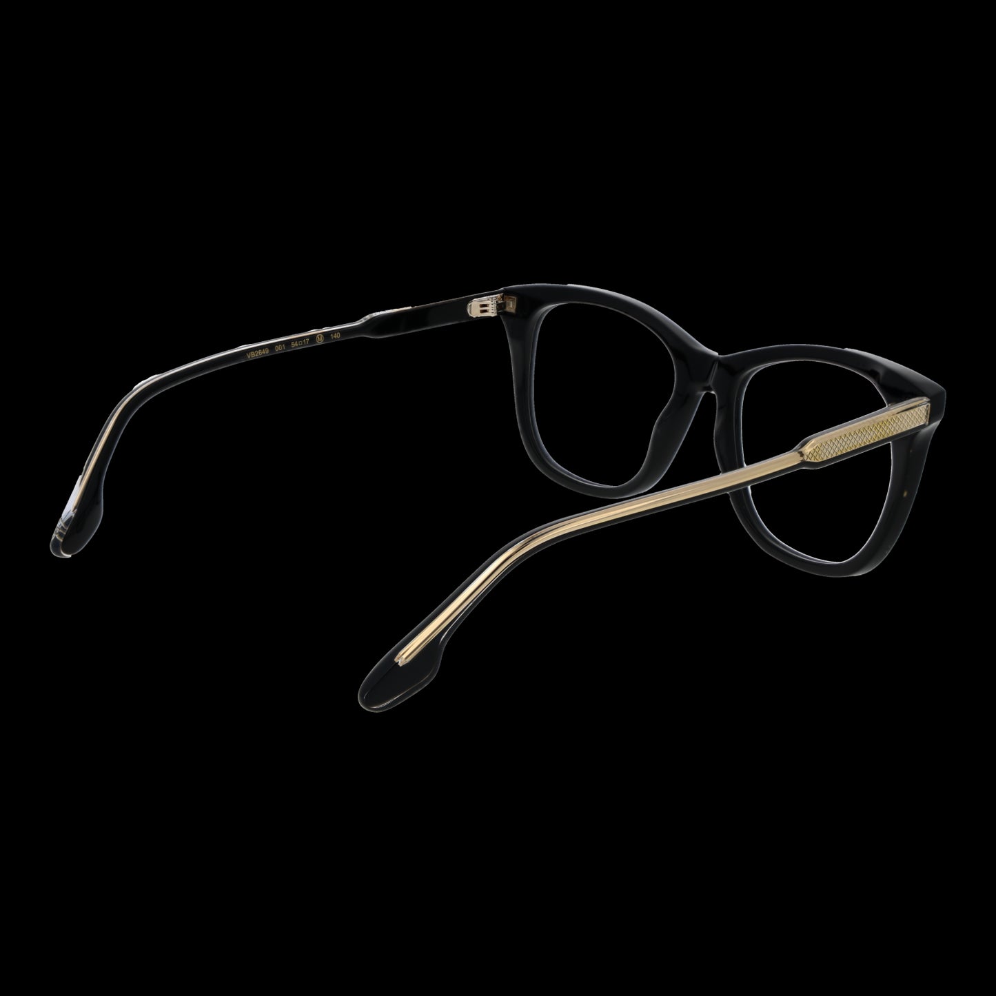 VICTORIA BECKHAM MOD. VB2649 54001 lady's eyeglasses, side view on black background