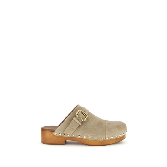 Chloé Beige Calf Leather Bos Taurus Clogs 1728,72470364320,Beige,Chloé,Clogs - Flats - Shoes,EU37/US7,EU38/US8,EU39/US9,Flats - Shoes,New with tags,Shoes,Women